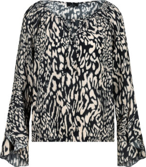 Monari Bluse, schwarz gemustert