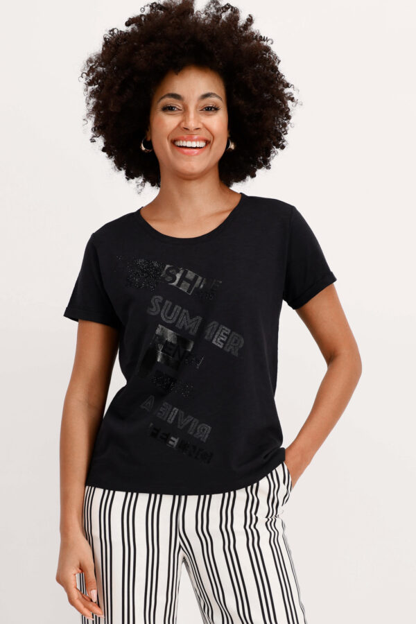 Monari T-Shirt, schwarz – Bild 2