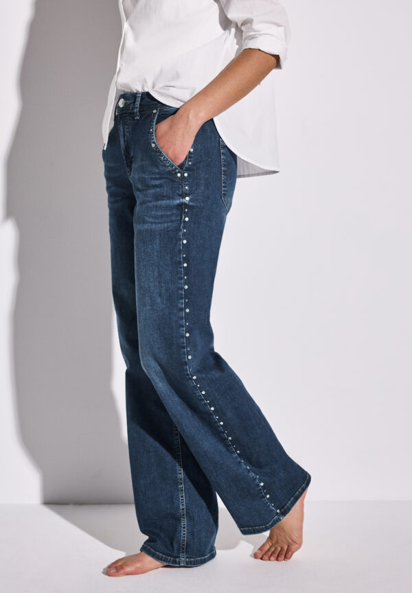 Street One Wide Leg Jeans mit Nieten – Bild 4