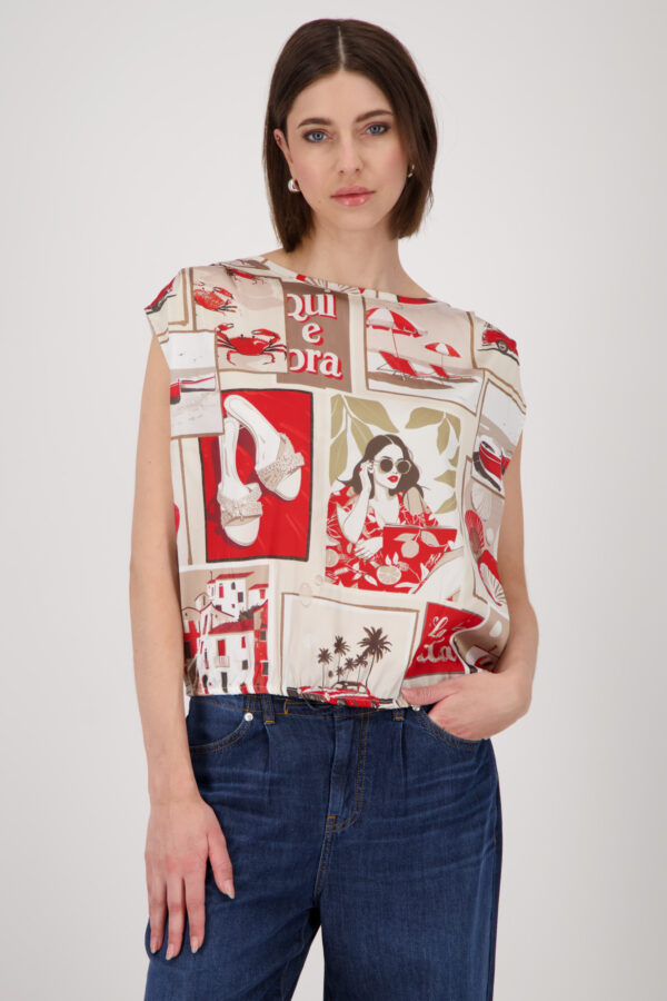 Monari Bluse, red gemustert – Bild 2