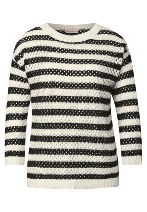 Street One Gestreifter Mesh-Pullover