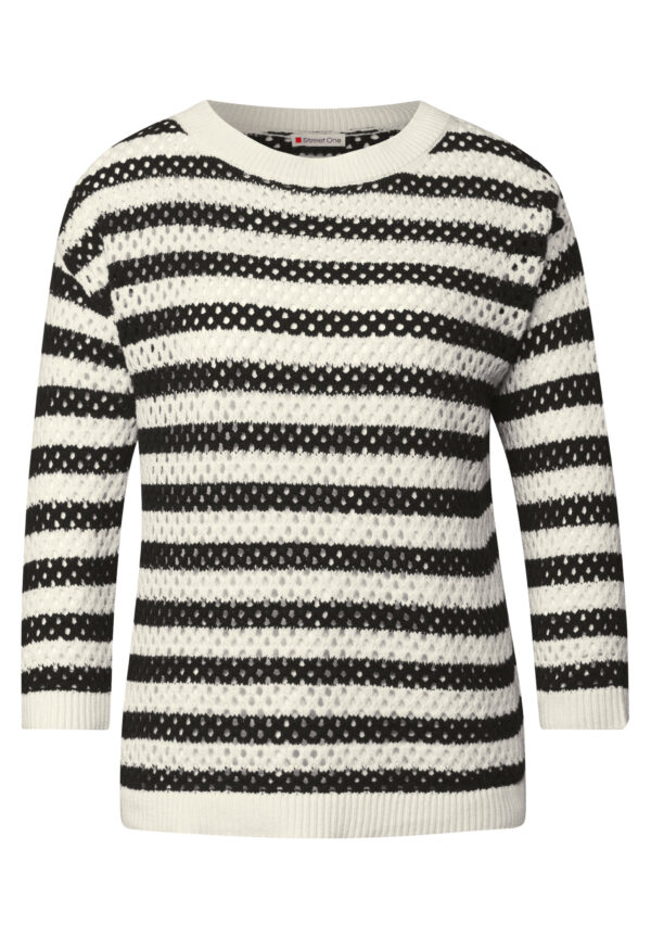 Street One Gestreifter Mesh-Pullover
