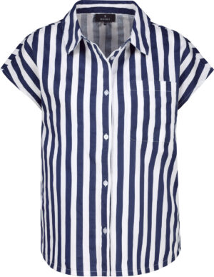 Monari Bluse, navy blue ringel