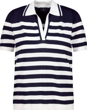 Monari Pullover, navy blue ringel