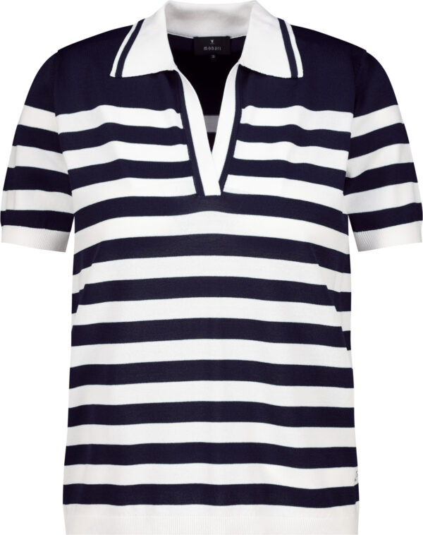 Monari Pullover, navy blue ringel