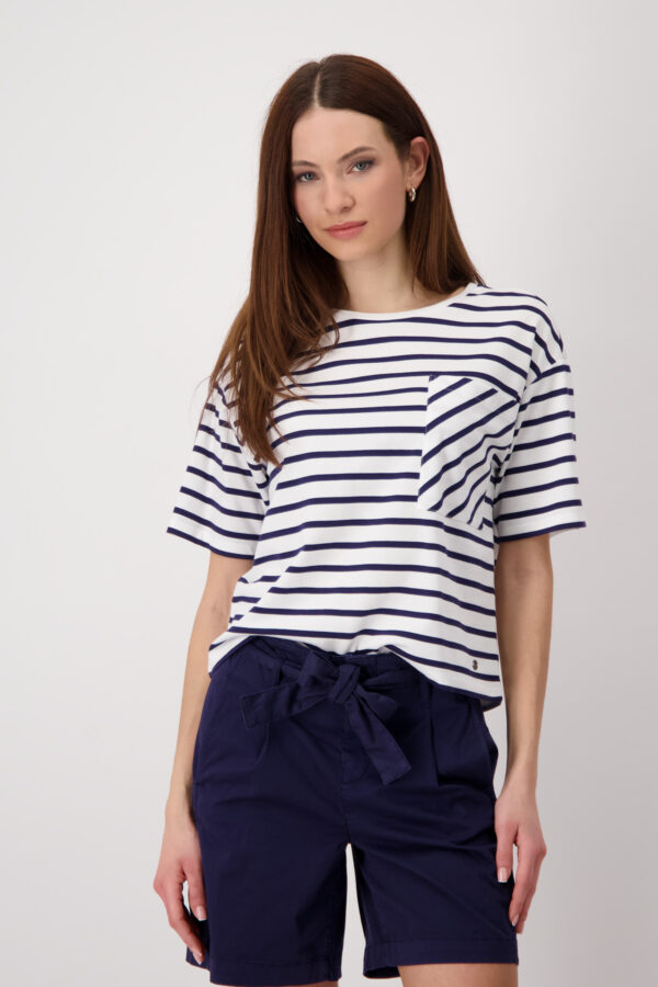 Monari T-Shirt, navy blue ringel – Bild 2