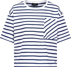 Monari T-Shirt, navy blue ringel