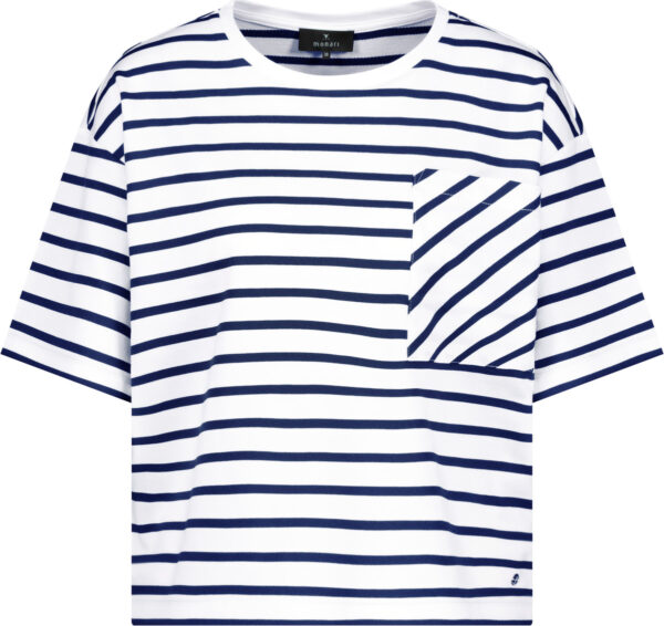 Monari T-Shirt, navy blue ringel
