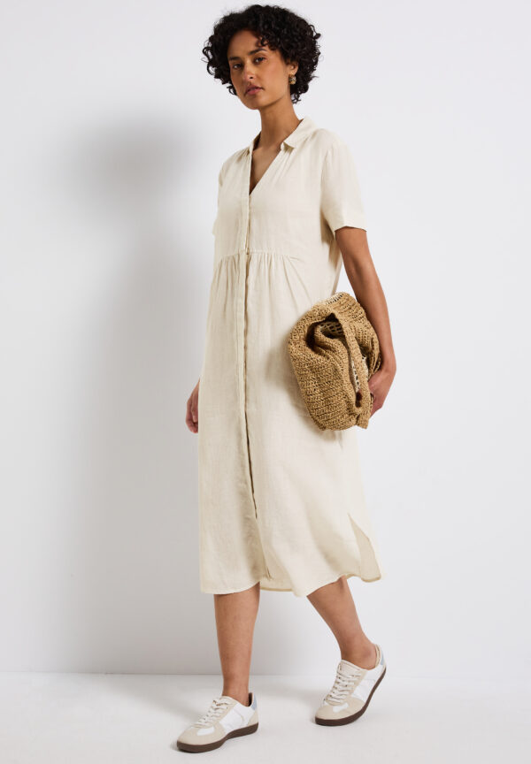 Street One Kurzarmkleid aus Leinen – Bild 2