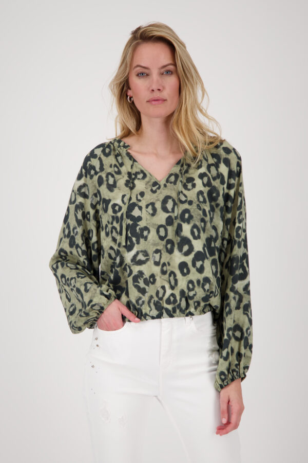 Monari Bluse, bamboo gemustert
