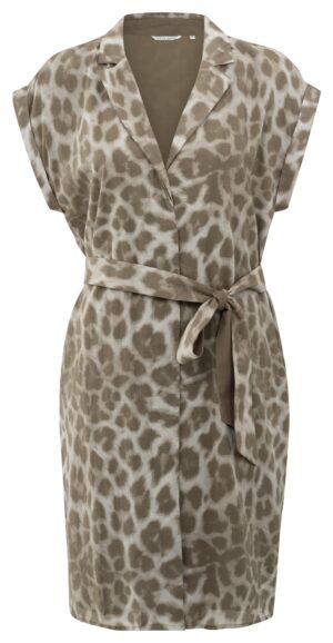 Yaya Midikleid mit Leopardenmuster, MILK BROWN DESSIN