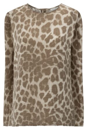 Yaya Top  Ärmelloses Oberteil mit Muster, MILK BROWN DESSIN