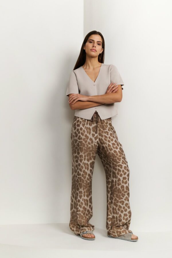 Yaya Hose mit Leopardenmuster, MILK BROWN DESSIN – Bild 2