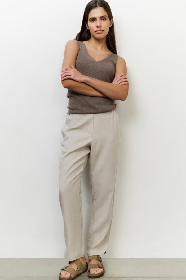 Yaya Hose mit elastischem Bund, SILVER LINING BEIGE – Bild 2
