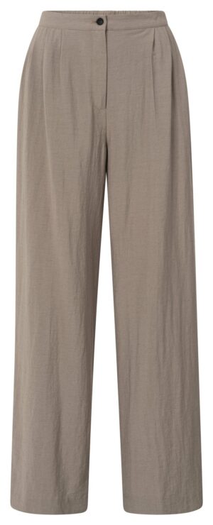 Yaya Gewebte Hose mit weitem Bein, GREYISH BROWN