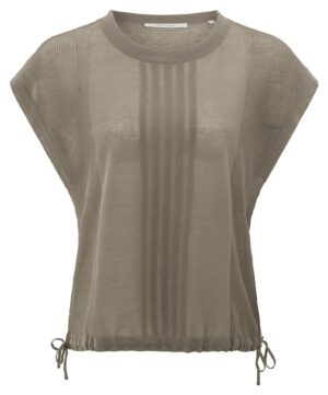 Yaya Ärmelloses Oberteil mit Linien, GREYISH BROWN