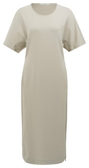 Yaya Kleid aus Stoffmischung, SILVER LINING BEIGE