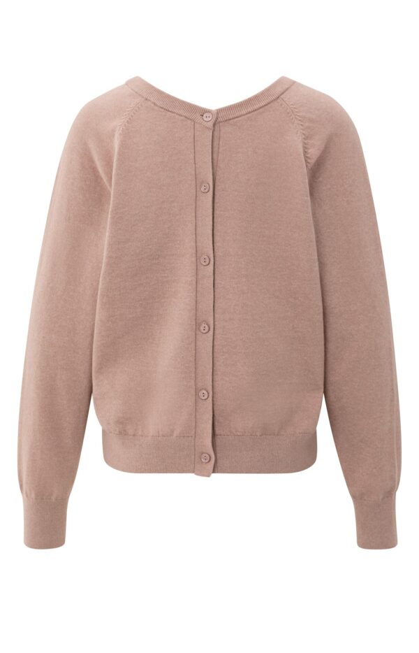 Yaya Pullover Double v-neck sweater with but, BLUSH PINK – Bild 2