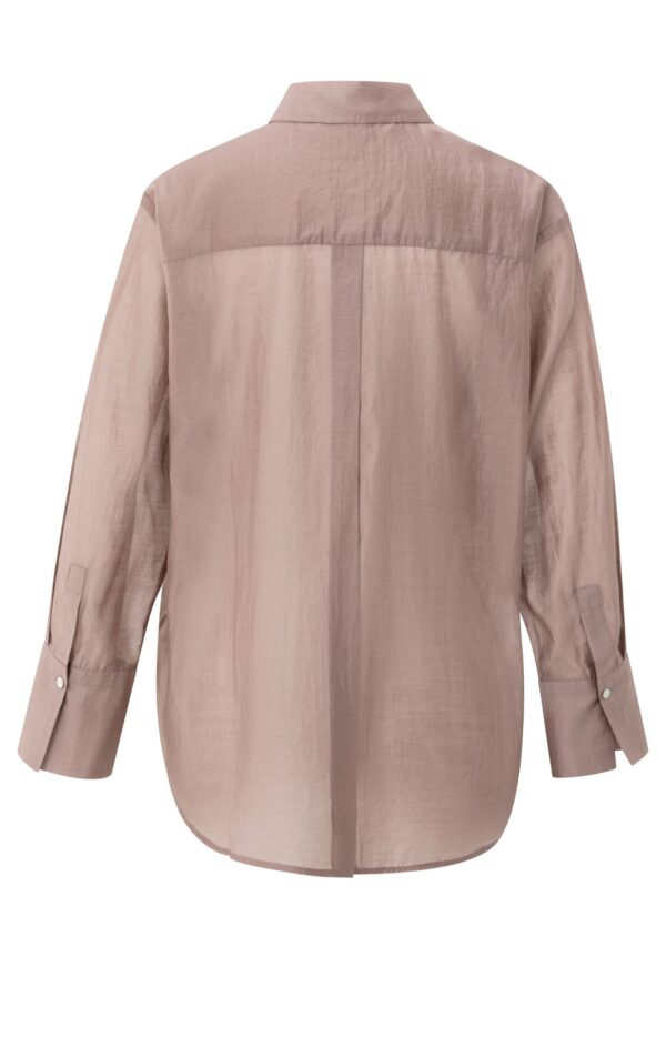 Yaya Sheer Bluse with back slit, BLUSH PINK – Bild 2