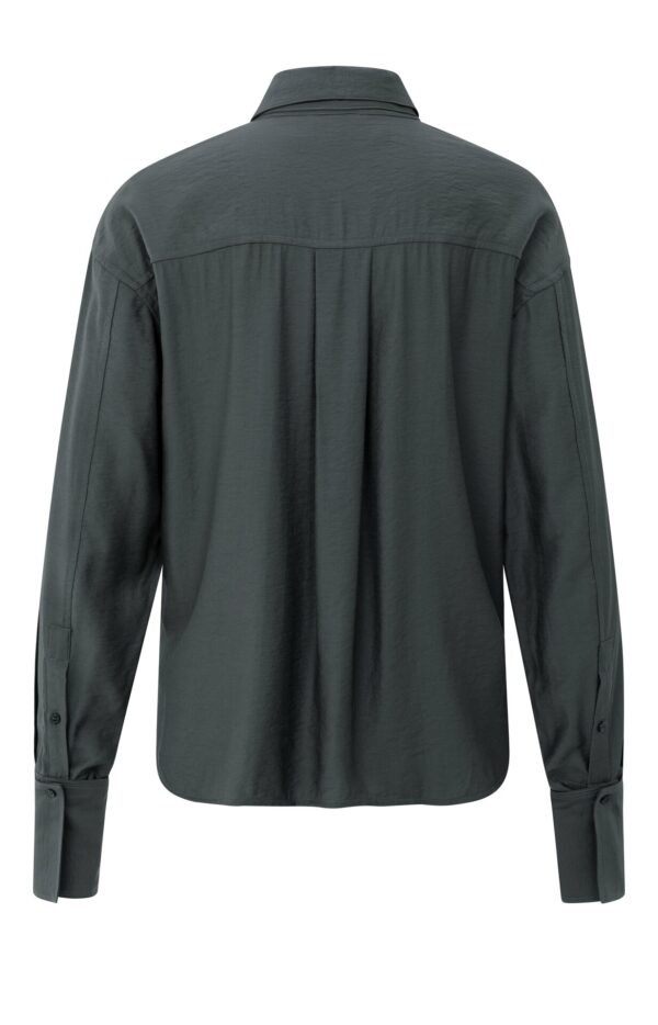 Yaya Bluse Shirt with removable collar an, OYSTER BLACK – Bild 2