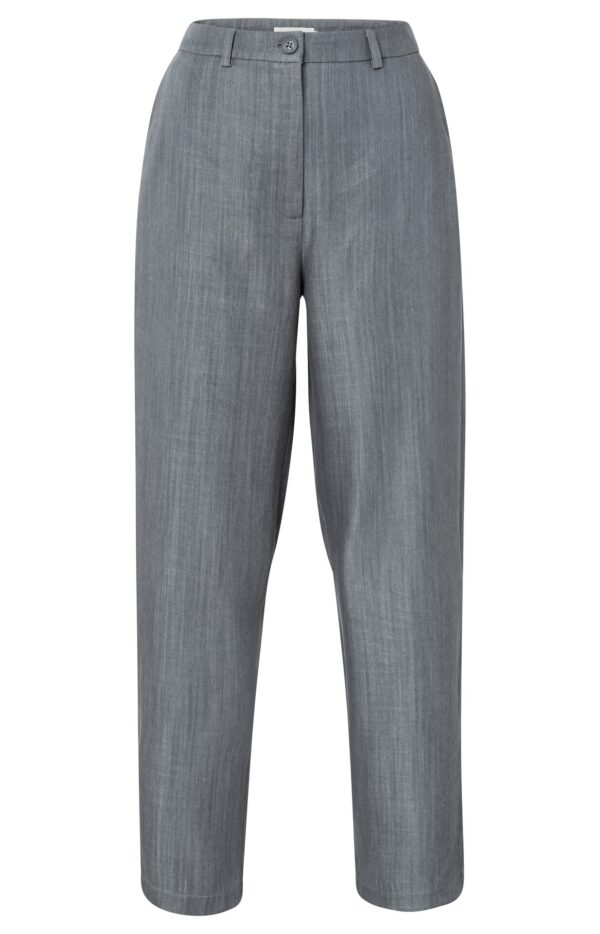 Yaya Hose High waist carrot fit trousers, WASHED GREY