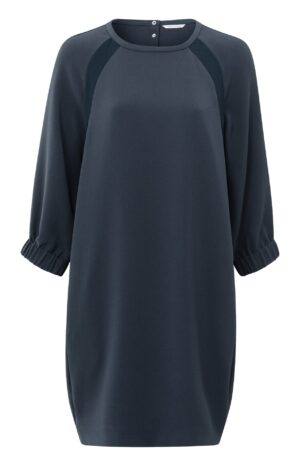 Yaya Kleid Raglan dress with insert and e, INKWELL BLUE