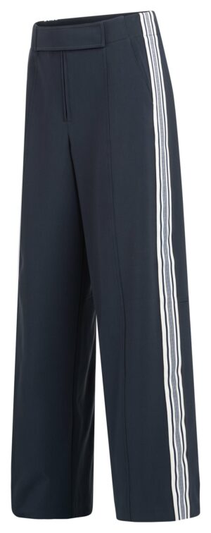 Yaya Hose High waist wide leg trousers w, INKWELL BLUE