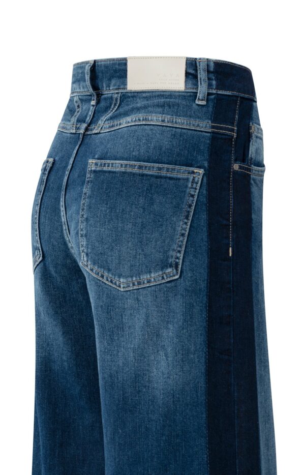 Yaya Jeans Hw wide denim w. tape - L34, DARK BLUE DENIM – Bild 2