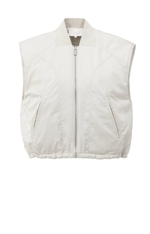 Yaya Weste Nylon reversible bodywarmer, BEIGE