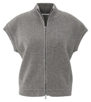Yaya Ärrmelloser Cardigan, TAUPE GREY