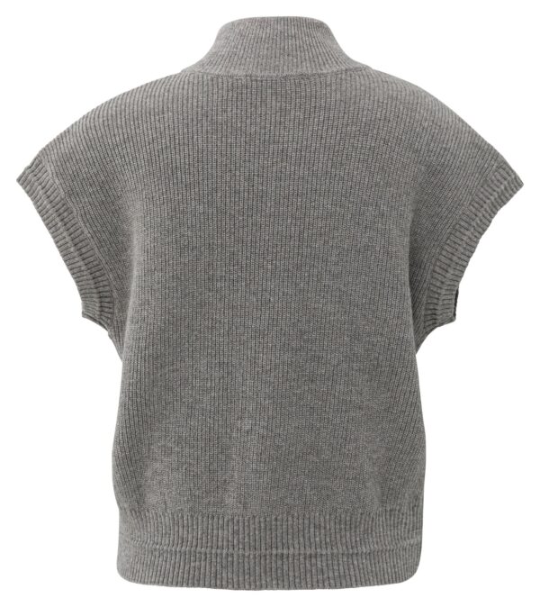 Yaya Ärrmelloser Cardigan, TAUPE GREY – Bild 2