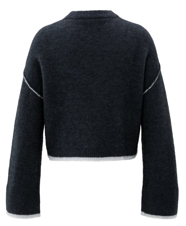Yaya Pullover mit Linien, COLLEGIATE BLUE MELANGE – Bild 2