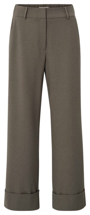 Yaya Weiche strukturierte Hose, DARK TAUPE GREY MELANGE