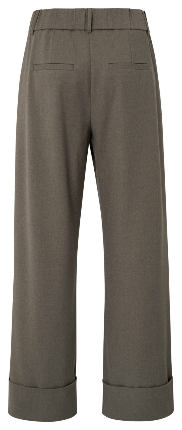 Yaya Weiche strukturierte Hose, DARK TAUPE GREY MELANGE – Bild 2