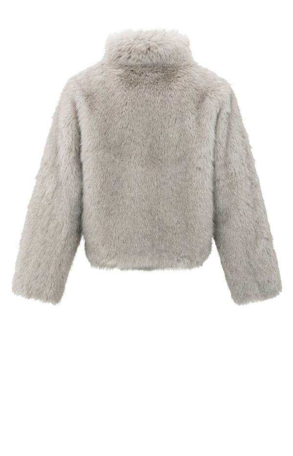 Yaya Faux fur Jacke, LIGHT GREY – Bild 2