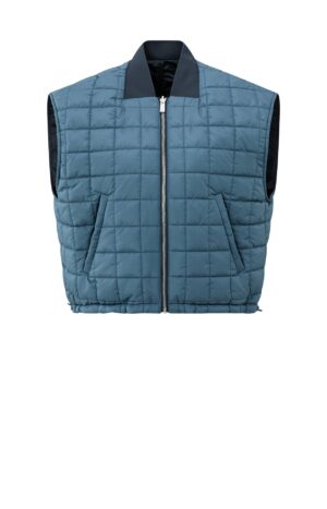 Yaya Weste Nylon reversible bodywarmer, INKWELL BLUE