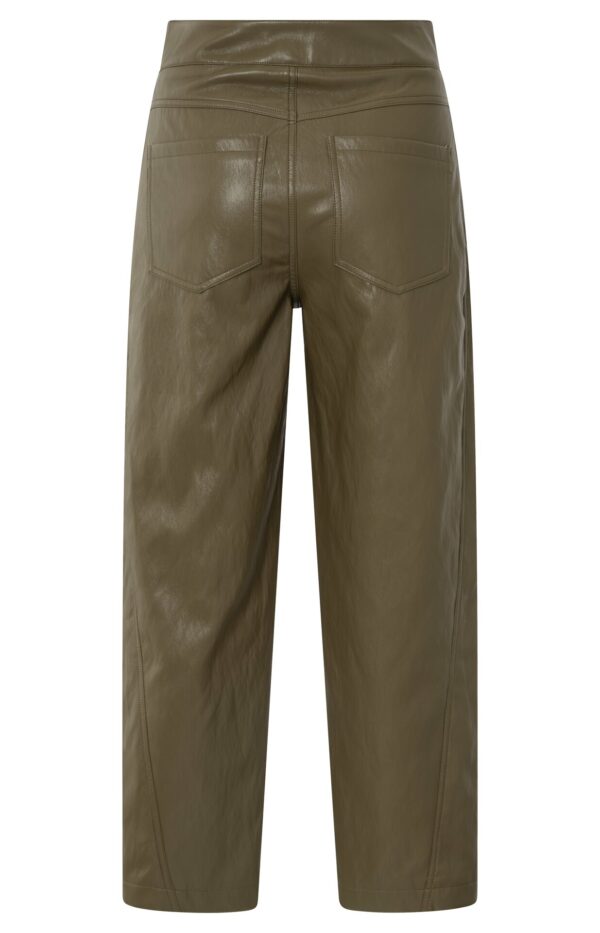 Yaya Hose Faux leather carrot fit trouse, ANTHRACITE BROWN – Bild 2
