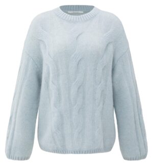 Yaya Weicher Zopfmuster-Pullover, SECRET SPACES GREY