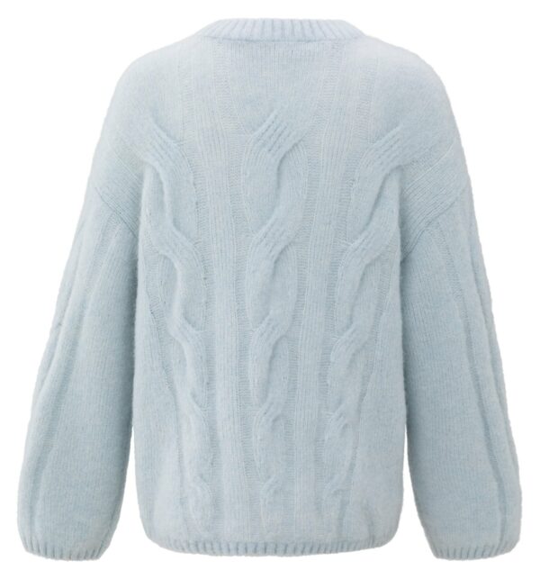 Yaya Weicher Zopfmuster-Pullover, SECRET SPACES GREY – Bild 2