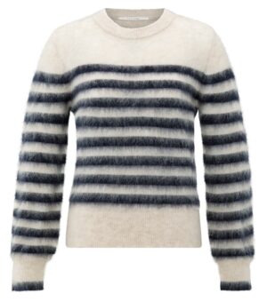 Yaya Gestreifter Pullover, COLLEGIATE BLUE DESSIN