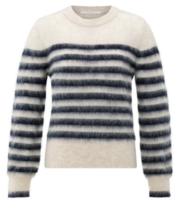 Yaya Gestreifter Pullover, COLLEGIATE BLUE DESSIN