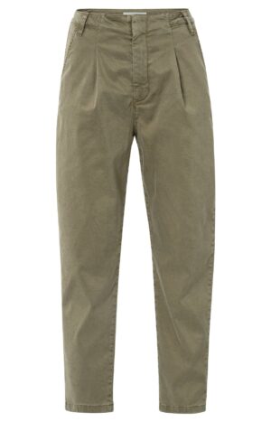 Yaya Hose Woven loose fit trousers with, CAPERS BROWNISH GREEN