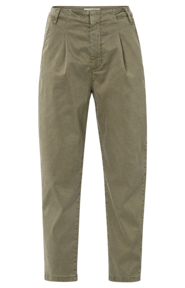 Yaya Hose Woven loose fit trousers with, CAPERS BROWNISH GREEN