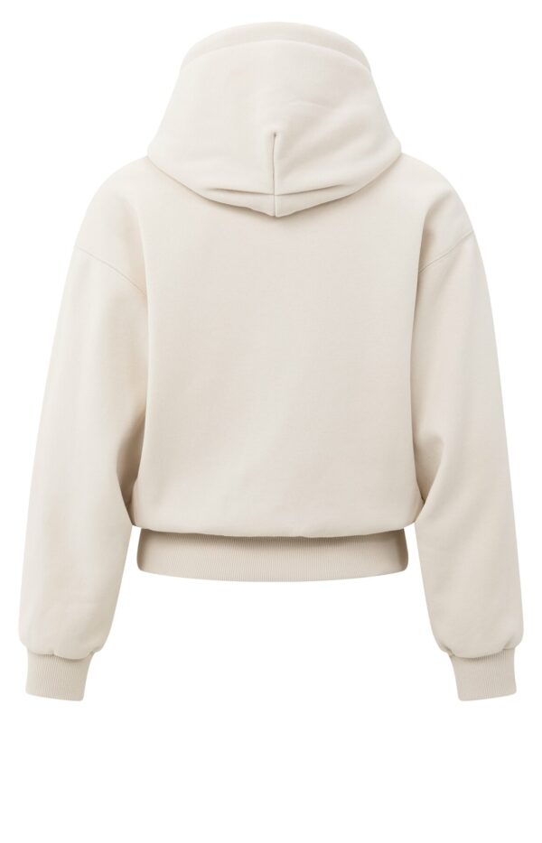 Yaya Hoodie with pleated bottom, CHALK WHITE – Bild 2