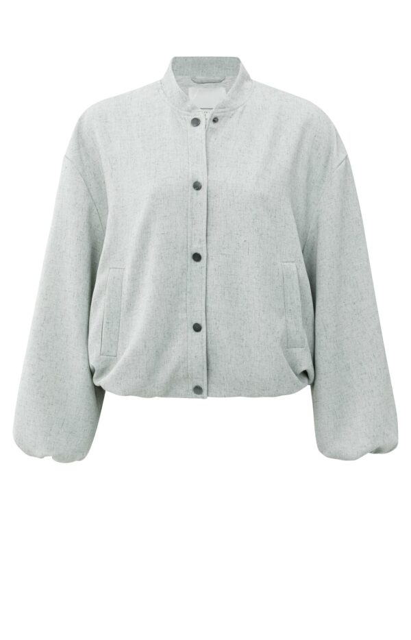 Yaya Jacke Woven oversized jacket, LIGHT GREY MELANGE