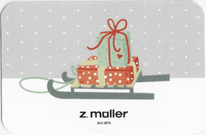 Gutschein – Motiv: Weihnachtsgeschenke