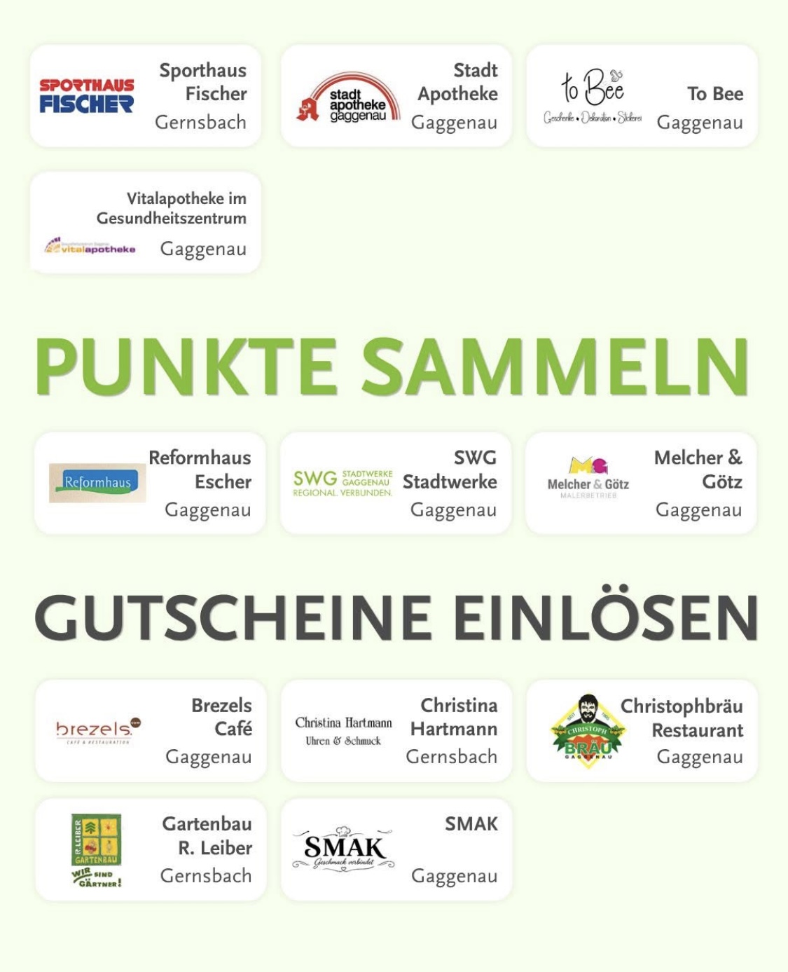 Murgtalcard Gutscheine I<br />
